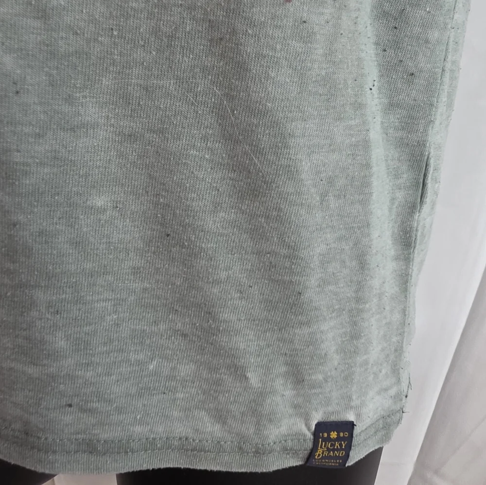 Lucky Brand Venice Burnout Men's Gray Henley T-Shirt Size Small 2684AE - Picture 5 of 10
